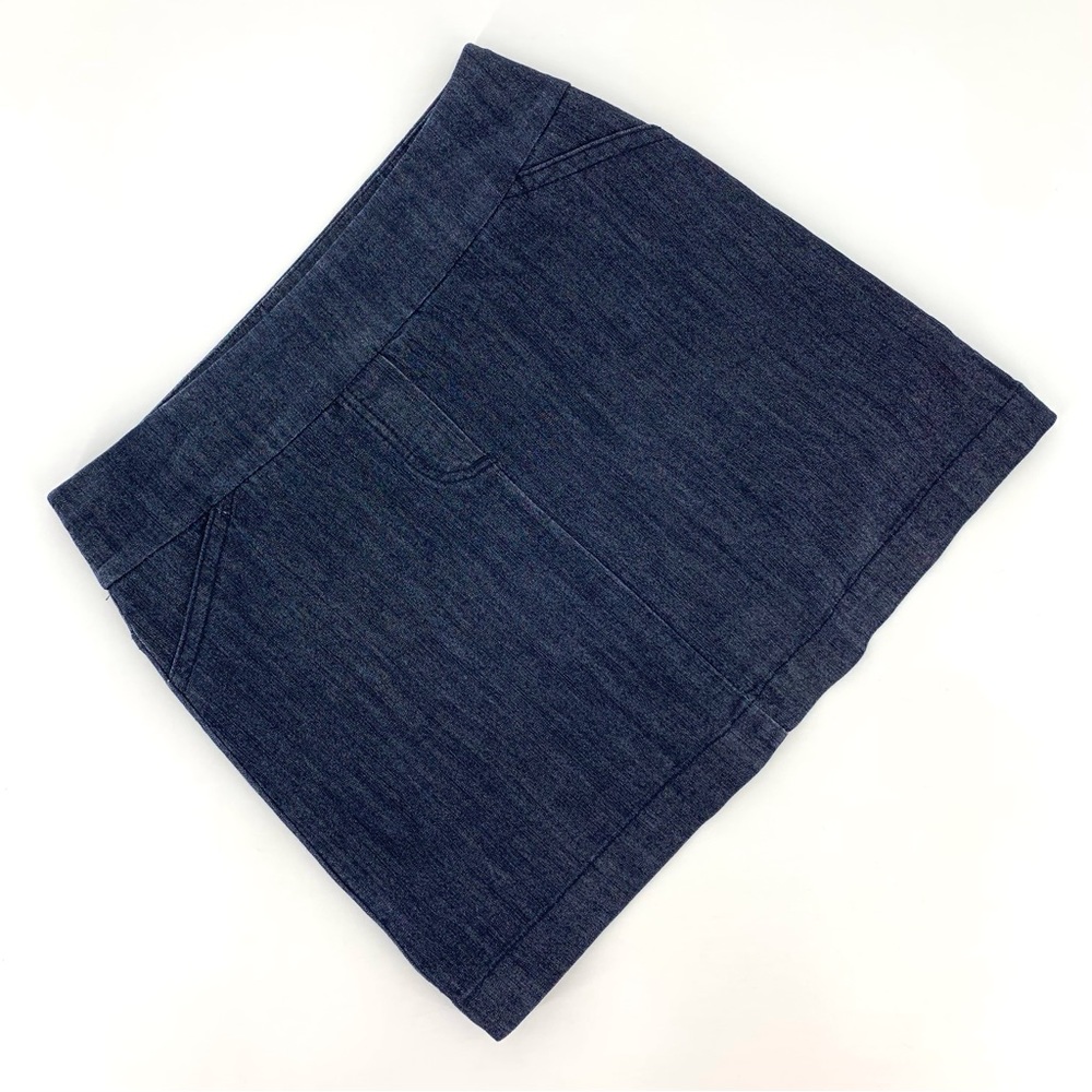 Contrast Petite Blue Lightweight Denim Mini Skort, 6P